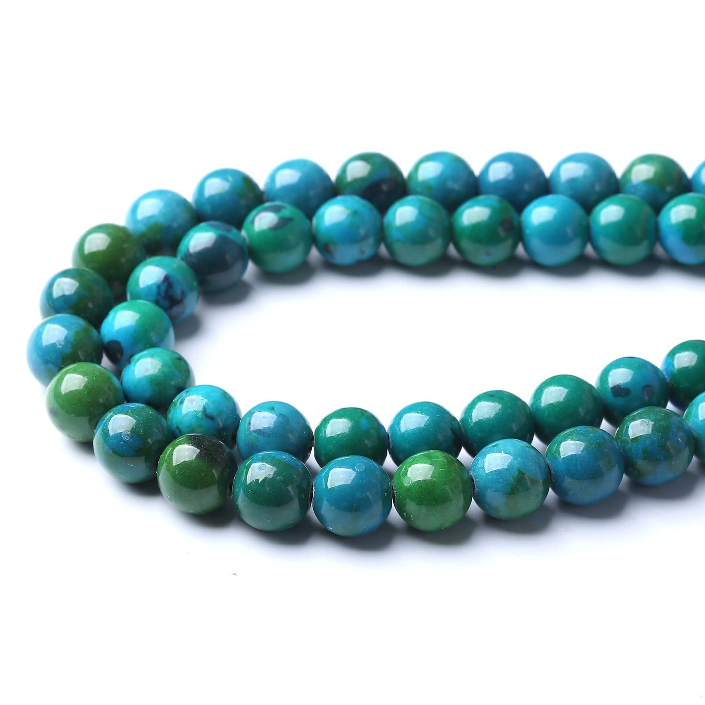 90PCS 4mm Natural Stone Beads Phoenix Chrysocolla Round Loose Gemstone Beads for Jewelry Making DIY Bracelet Necklace 15 Inch,Energy Stone Healing Power (4mm, Phoenix Chrysocolla Stone)