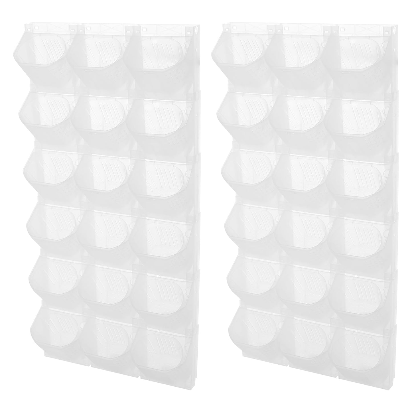 NTNOEA Vertical Wall Planter with 36 Self-Watering Pots, 180LB Capacity Stackable Garden Planter for Outdoor/Indoor, White Wall-Mounted Planters with Drip Irrigation for Herbs Flowers Vegetables