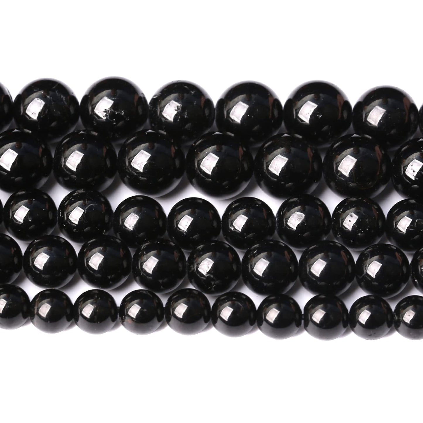 6MM 60PCS Natural Black Tourmaline Gemstone A Grade Beads for Jewelry Making DIY Bracelet Crystal 1 Strand