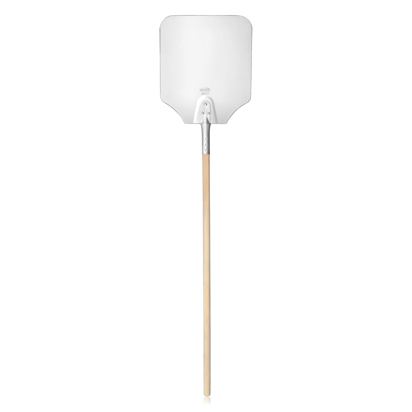 New Star Foodservice 50172 Aluminum Pizza Peel, Wooden Handle, 12 x 14 inch Blade, 52 inch overall