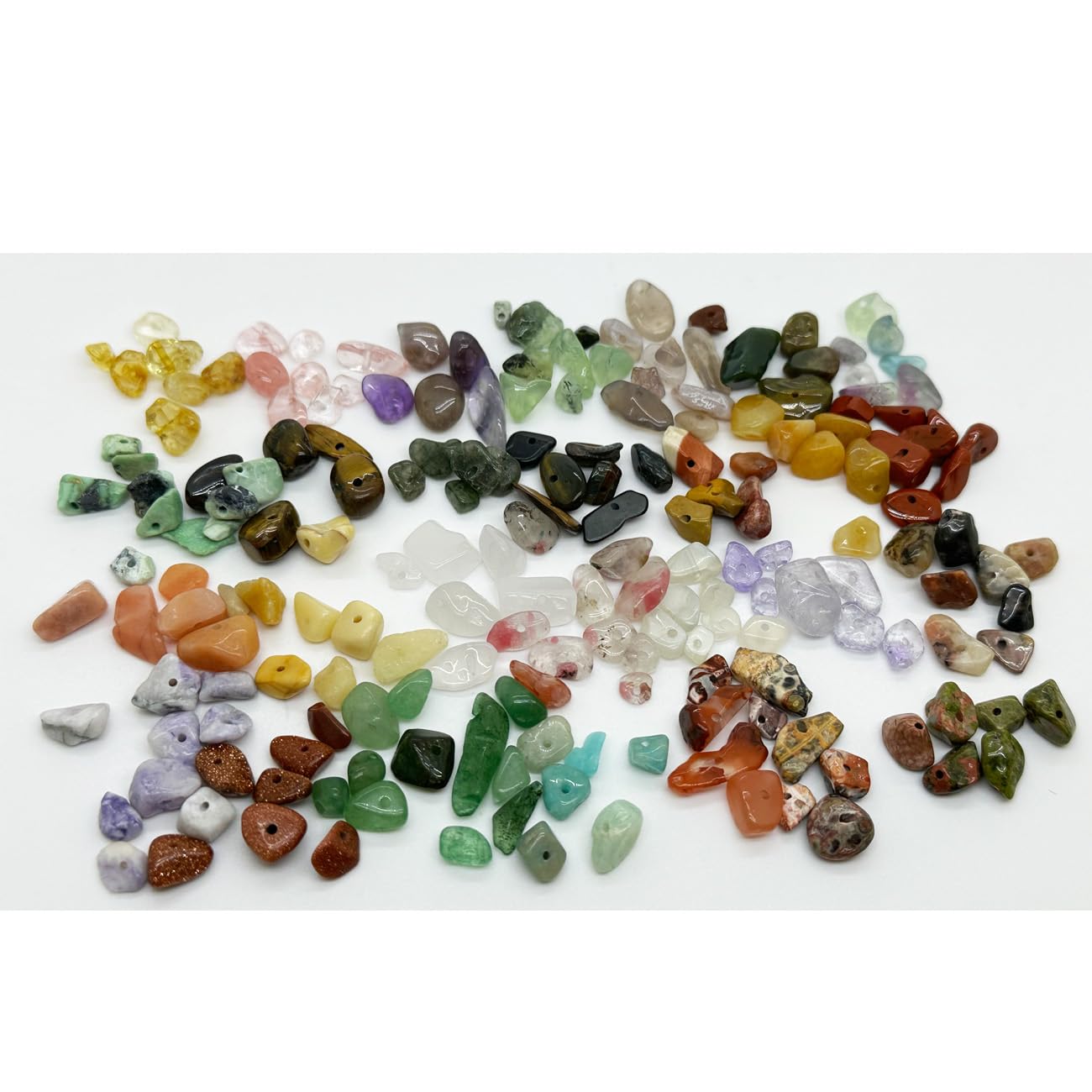 Yephac Jewelry Making Kits with 28 Colors Gemstone Chips, Healing Crystal Ring Maker Kit with Jewelry Making Supplies (28 Colors-1)