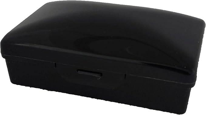 Soap Box -Black - 1 Ct - Made in The USA - Soapbox with Hinged Lid and Secure Latch