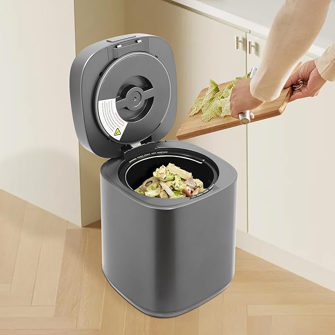 Electric Waste Kitchen Composter, 2.5L Foodcycler Eco-Friendly Electric Kitchen Compost,Three Working Modes Composting Machine for Apartment Countertop for Home (Black)