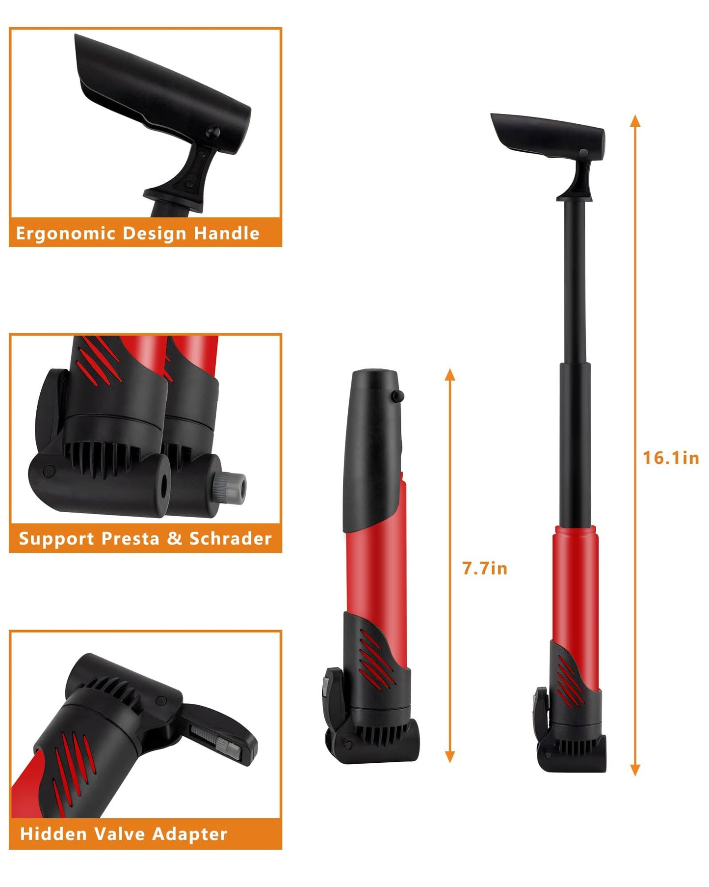 AOFUXTI Bicycle Tire Patch Repair Kit, Bike Chain Repair Wrench, Essential Mini Pump, Portable Adult Bicycle Toolkit Accessories,Tool Kit for Camping Travel, Best Gifts for Men and Women