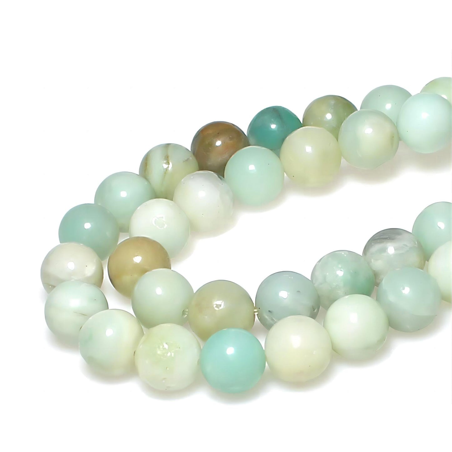 MJDCB Natural Stone Beads Multicolor Amazonite Round Loose Beads for Jewelry Making DIY Bracelet Necklace (10mm)