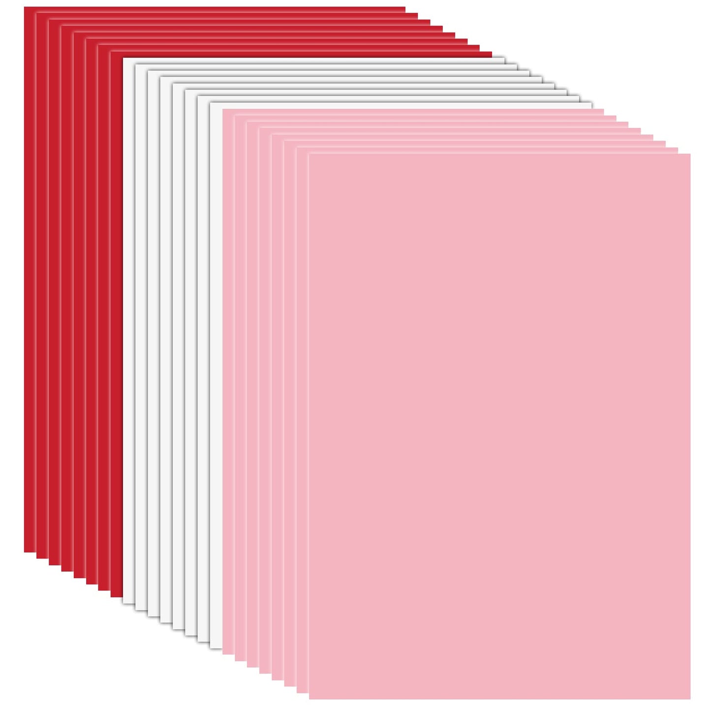 60 Sheets Valentine's Day Cardstock Thick Paper, A4 70lb Red Pink and White Medium Weight Cover Card Stock, Perfect for Hearts & Crafts, Invitations, Greeting Cards, Posters