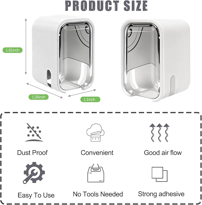 4 Pack Mini Toothbrush Holder Wall Mounted with Cover, Single Slot Toothbrush Storage Organizer for Shower, Compact Toothbrush Holders for Bathroom & Travel, Ideal for Girls and Boys