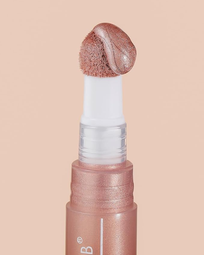 Angelo Glow Liquid Highlighter Wand Rose Gold – Buildable Illuminating Makeup Stick for Face and Body – Radiant Finish, 6ML/0.21FL.OZ，PACK OF 1