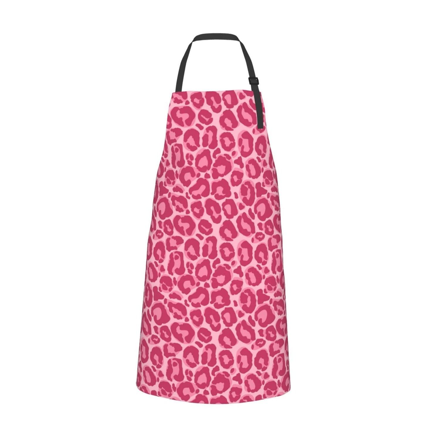 Perinsto Pink Leopard Animal Skin Waterproof Apron With 2 Pockets Kitchen Chef Aprons Bibs For Cooking Baking Painting Gardening Grooming