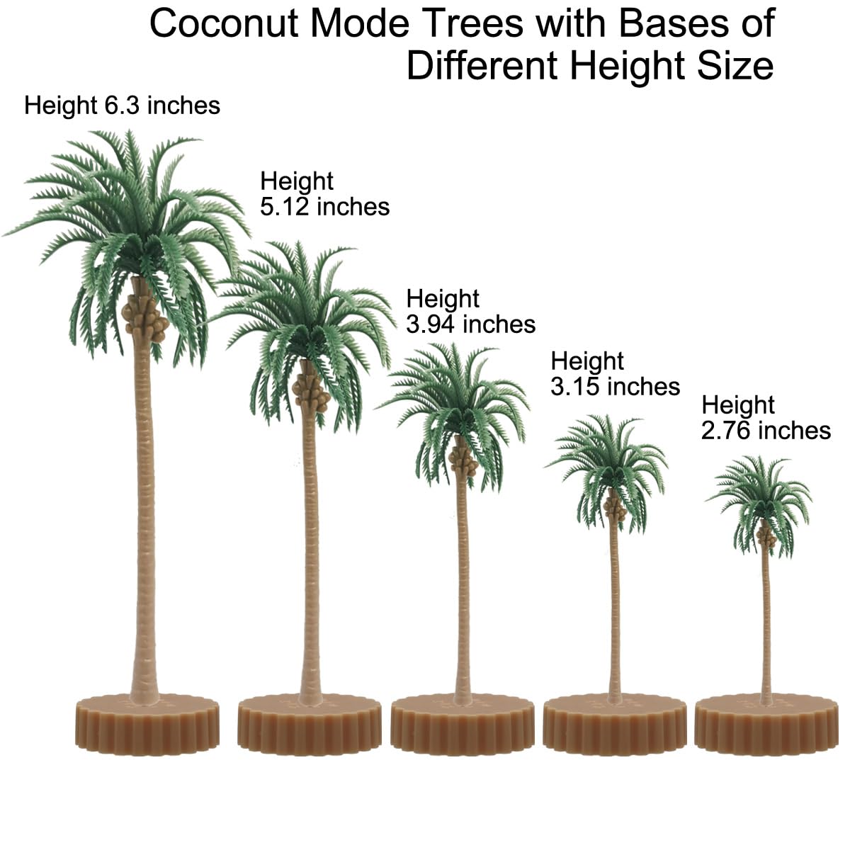 AmyBy Model Miniature Forest Plastic Toy Trees Bushes Rainforest Diorama Supplies Train Scenery Mini Coconut Palm Plant Crafts Weeping Willow 20