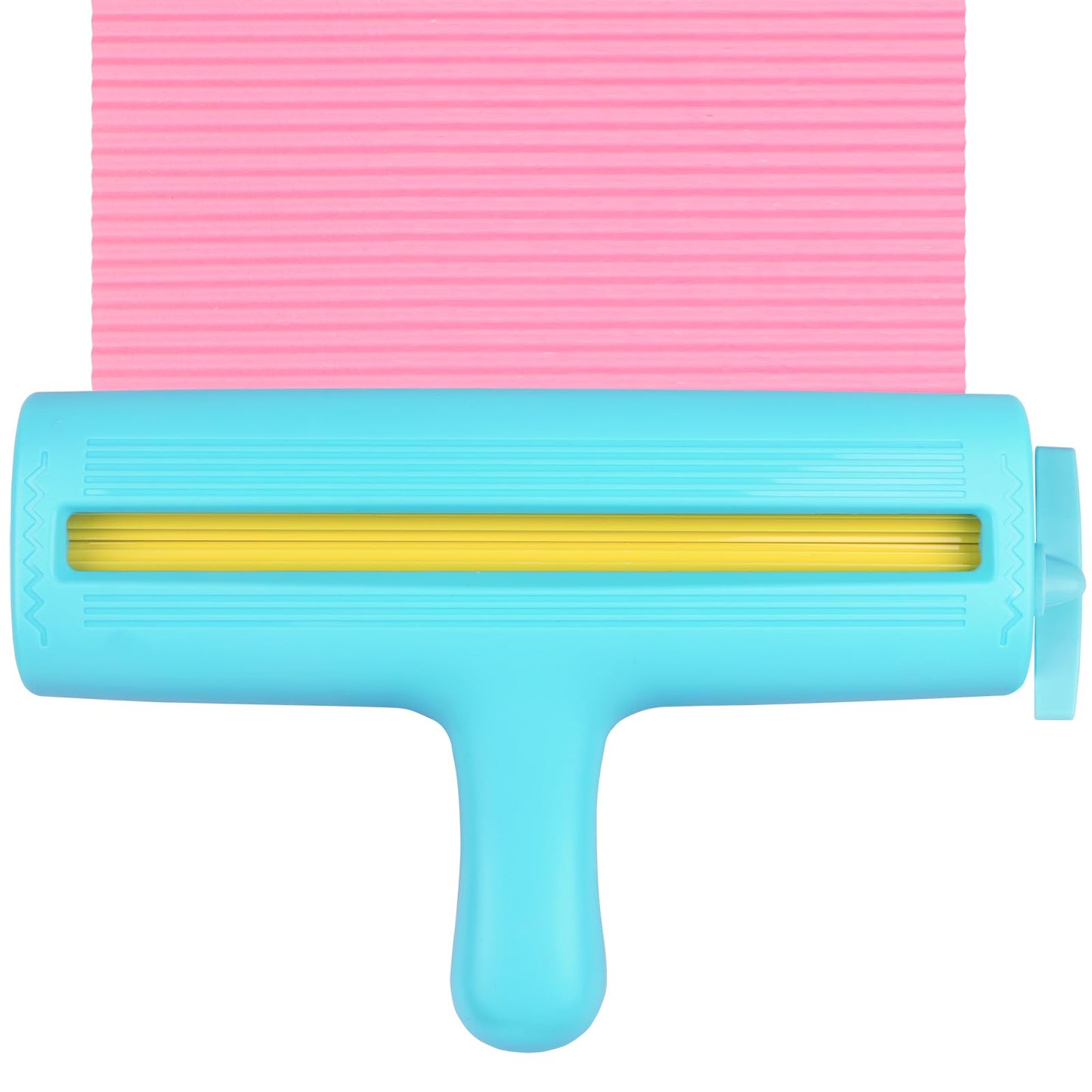 KW-triO Paper Crimper for Chip Bags Crafting Paper Creasing Tool for Scrapbooking, Quilling, Wrapping, Bag Sealing Decorative Edge Creaser with 8-1/2 Inches Width Roller (Cyan)