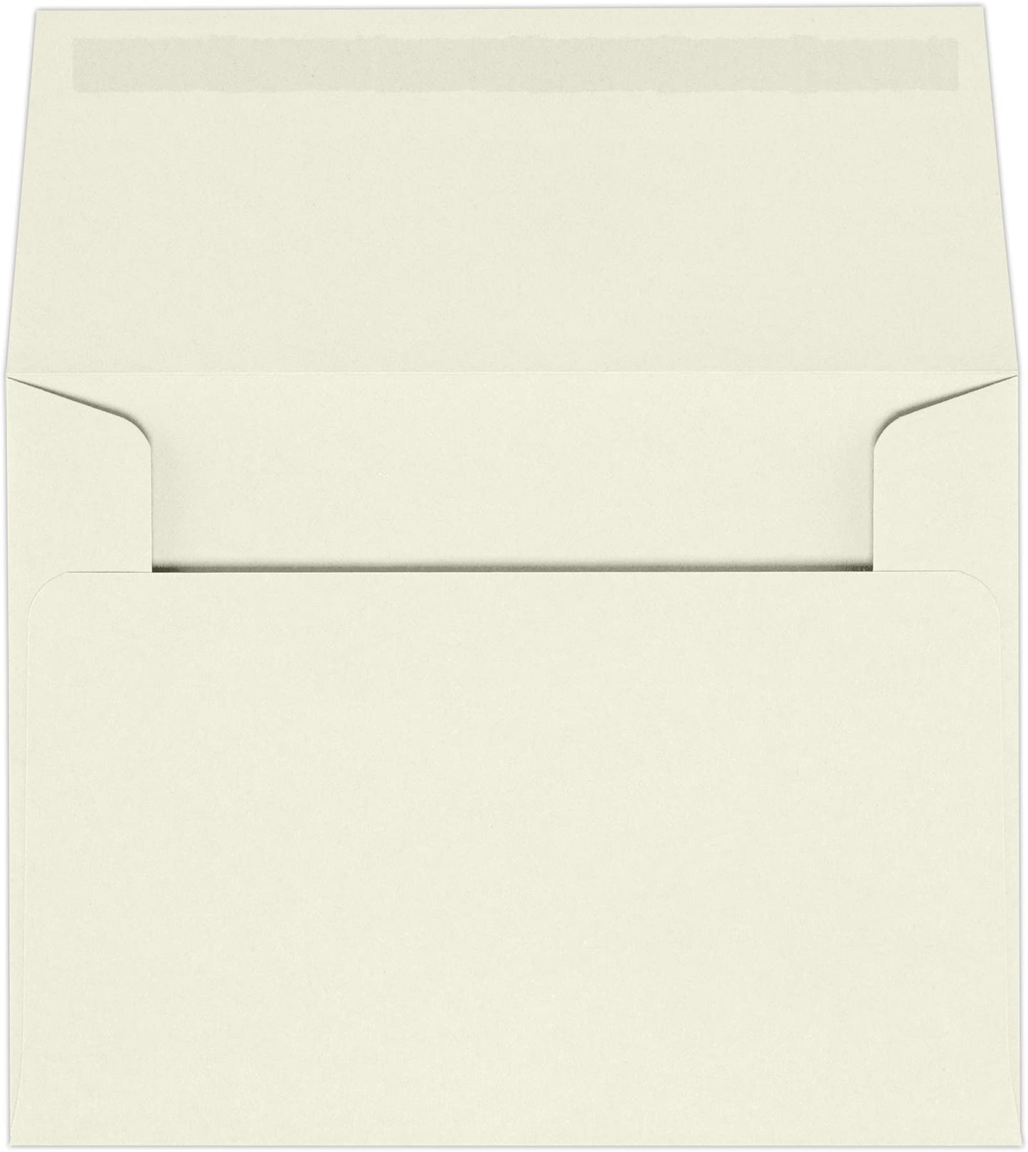 LUXPaper A2 Classic Linen Invitation Envelopes | 4 3/8" x 5 3/4" | Natural White | 70lb. Text | 50 Qty
