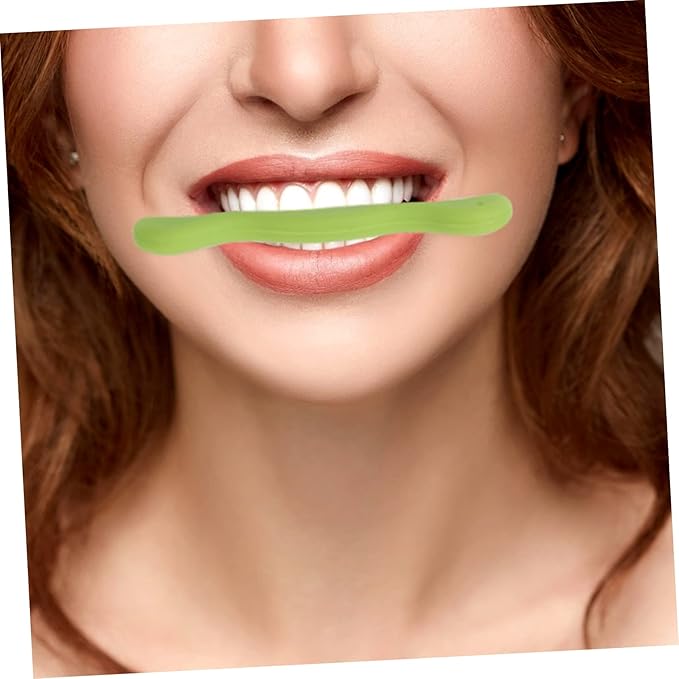 3pcs Silicone Smile Trainer Facial Muscle Exerciser for Mouth Tightener Face Green Silicone for Stuttering Speech Practice