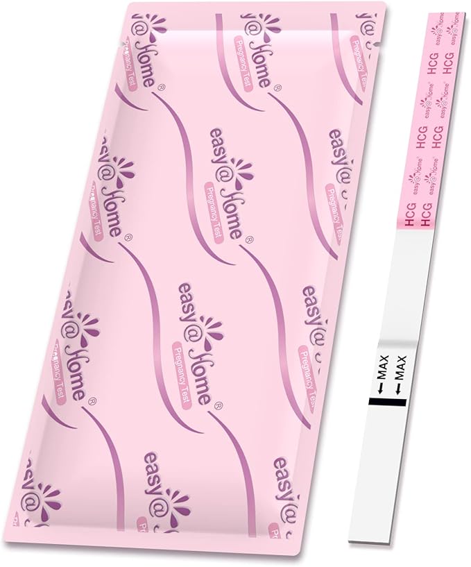 Easy@Home Pregnancy Test Strips with 20 Urine Cups – Early and Accurate Detection, Fast Results, Designed for Convenient Home Testing