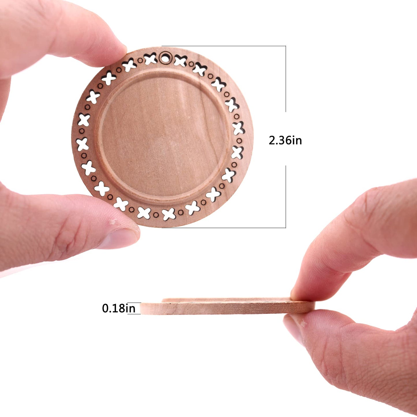 CBCMY 20 Pieces of 2.36-inch Natural DIY Wood Chips Handmade Wood kit can be Used for Art and Crafts Christmas Ornaments Technology