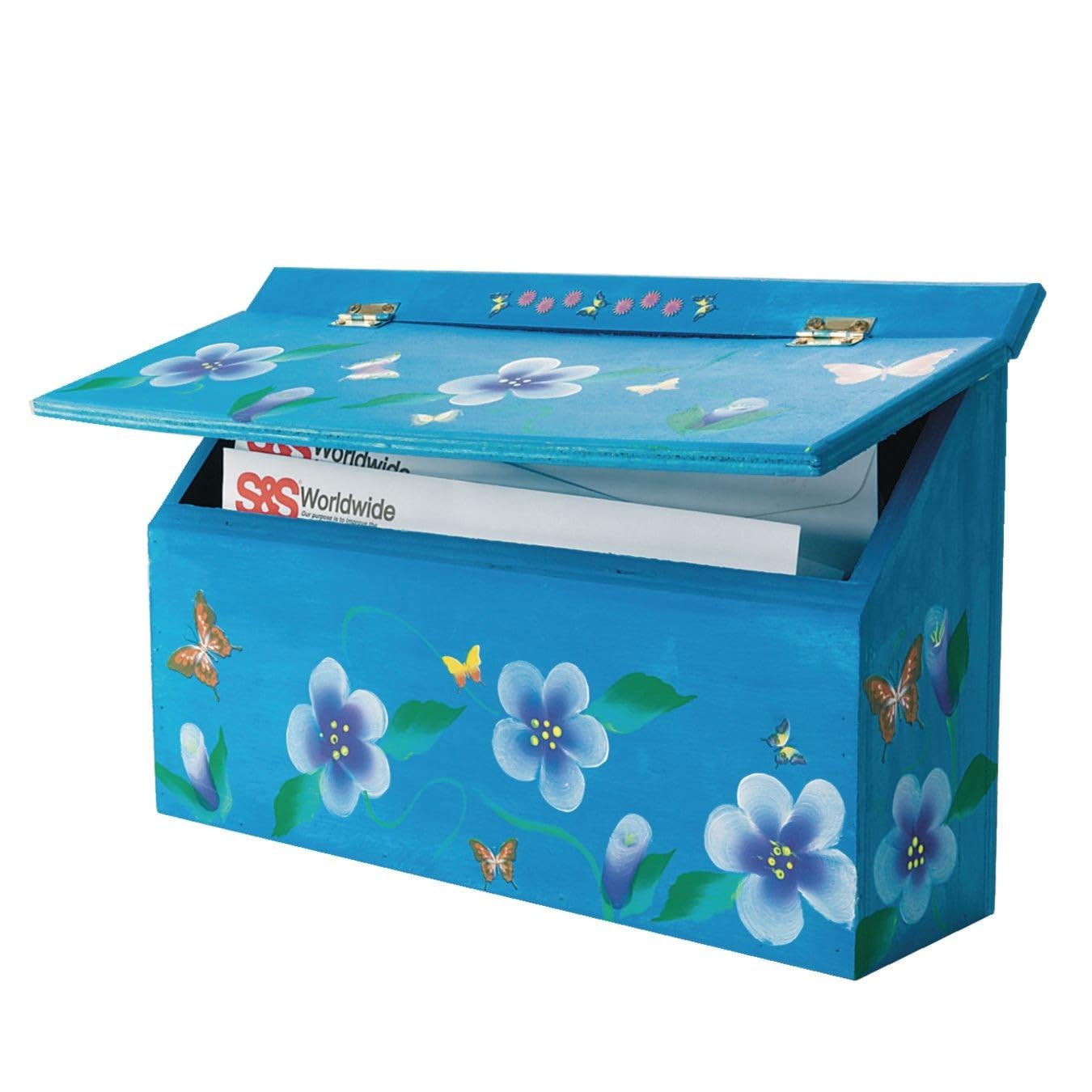 S&S Worldwide Unfinished Wood Letter Box for crafting