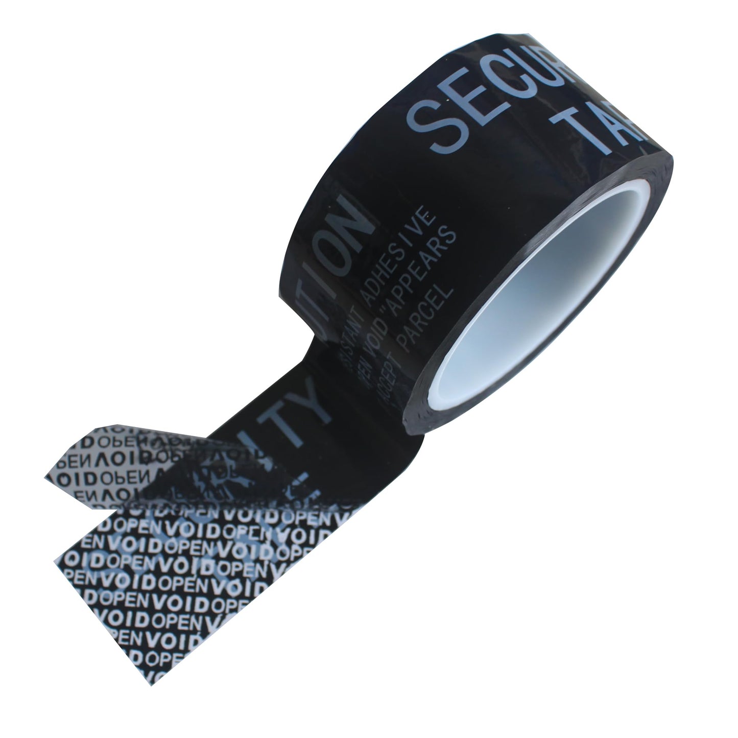 TamerSeals Group - 1 Roll 100% Total Transfer Tamper Evident Security Packing Tape (2 Inches x 55 Yards x 2 Mil, Ultra-Thick “Void” Film, Black)