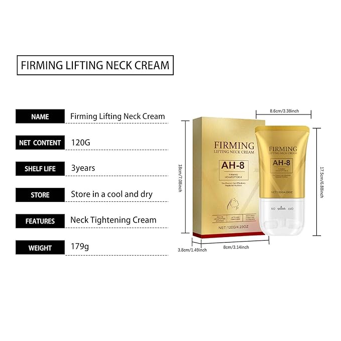 AH-8 Firming Neck Cream for Crepey Skin Body Care Comfort- Contains Hexapeptide, Moisturizing, Ah-8 Moisturizing & Tightening Lotion Cosmetic Skin Repair(2PC)