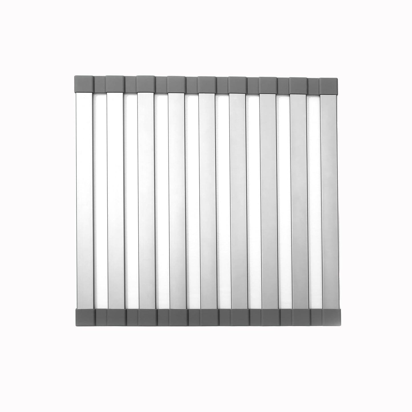 Mistifi Large Rollable Dish Drying Rack,Over The Sink Drying Rack Sink Cover Kitchen Sink Accessories Kitchen Rolling up alluminum Drainer, Foldable,Rollable（Black 17.9''x13）