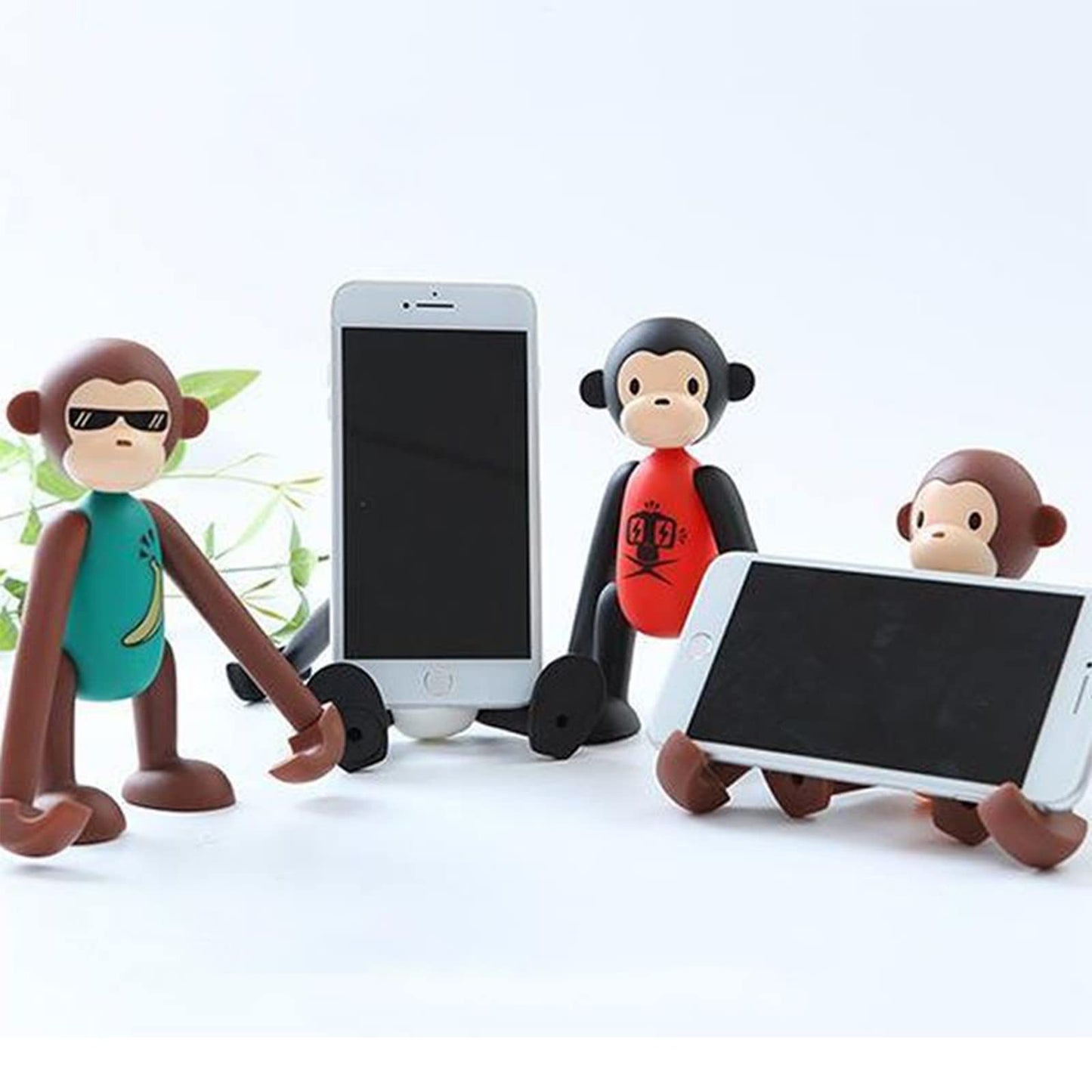ROCAMI Cute Desk Accessory, Funny Desk Decor - Adjustable Phone Holder for Smartphones & Tablets (Green)