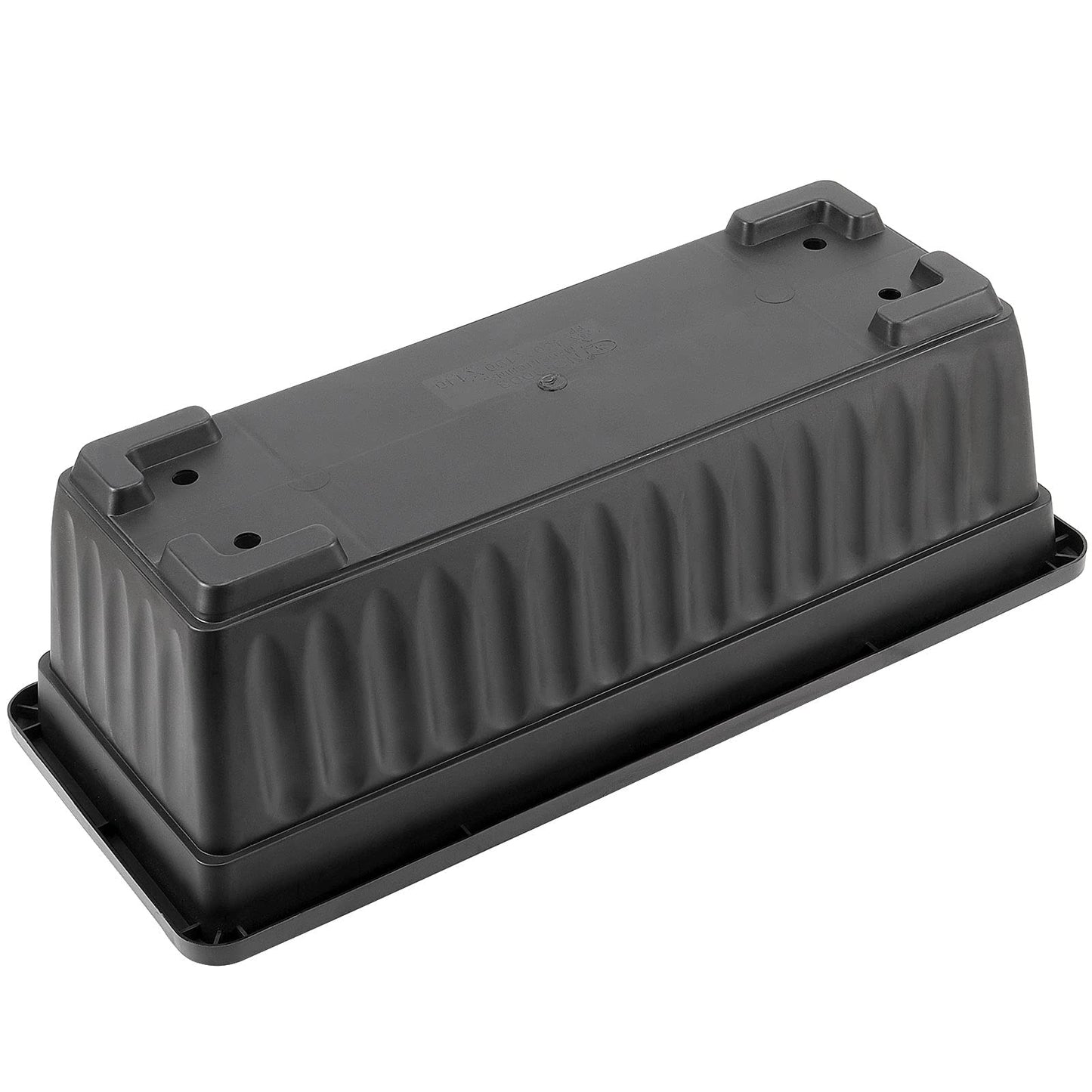 JOIKIT 17 Inches Black Plastic Planter Box, 6 Packs, Good Drainage, Indoor Outdoor Usage, for Garden, Windowsill, Patio, Balcony