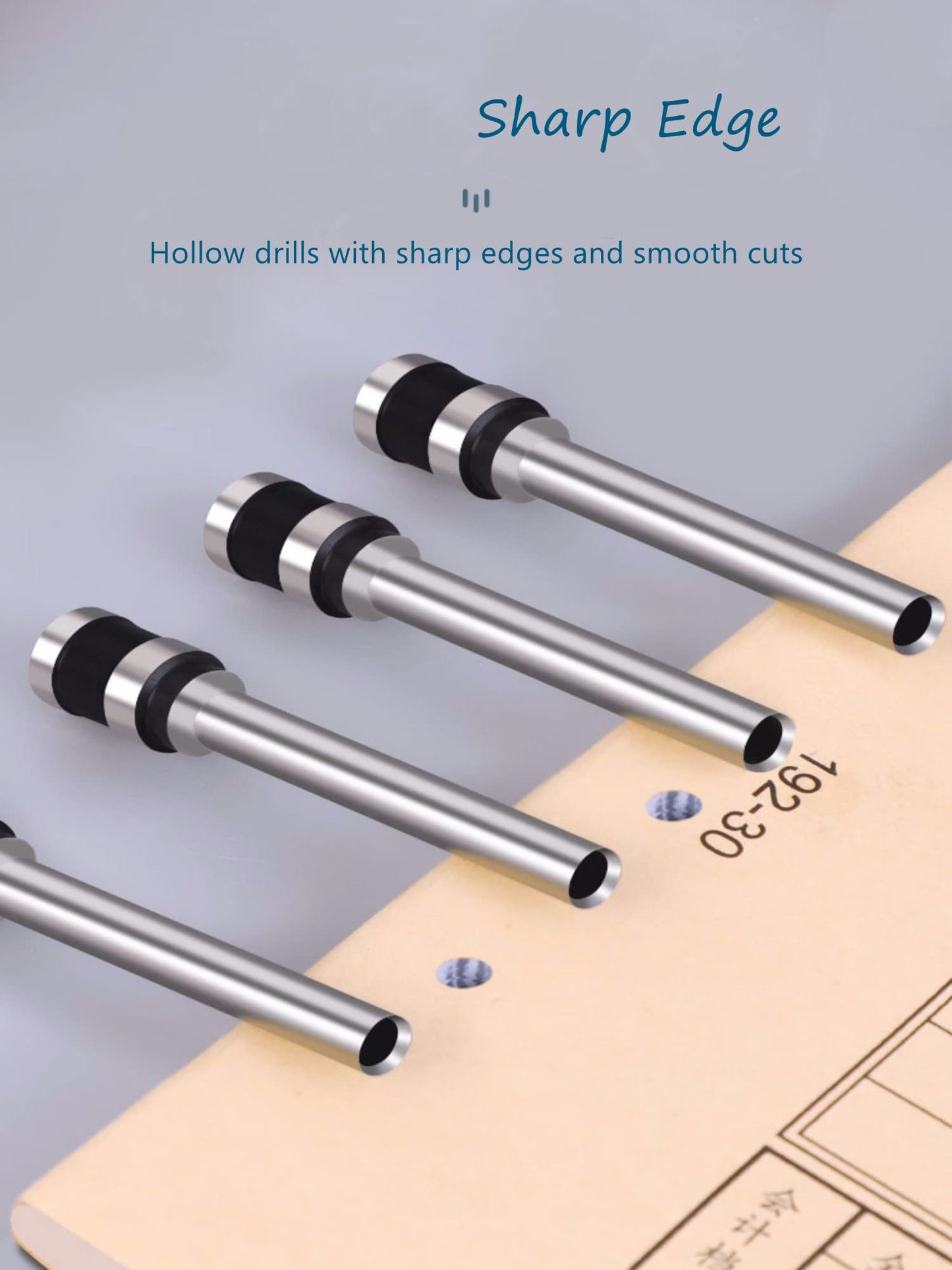 Utoolmart 4mm Paper Punch Drill, Straight Shank Hollow Bit Tool, for Hole Puncher Punching Machine 2Pcs
