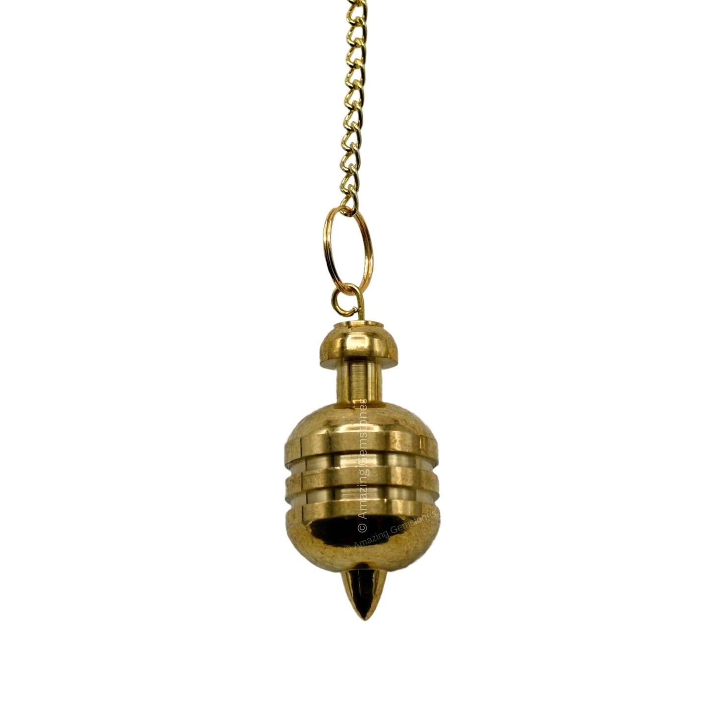 Amazing Gemstone Healing Metal Pendulums for Divination, Gold Dome Point Steel Copper Pendulum High Energy Pendulo de Bronce Pendulos de Mesa MP13
