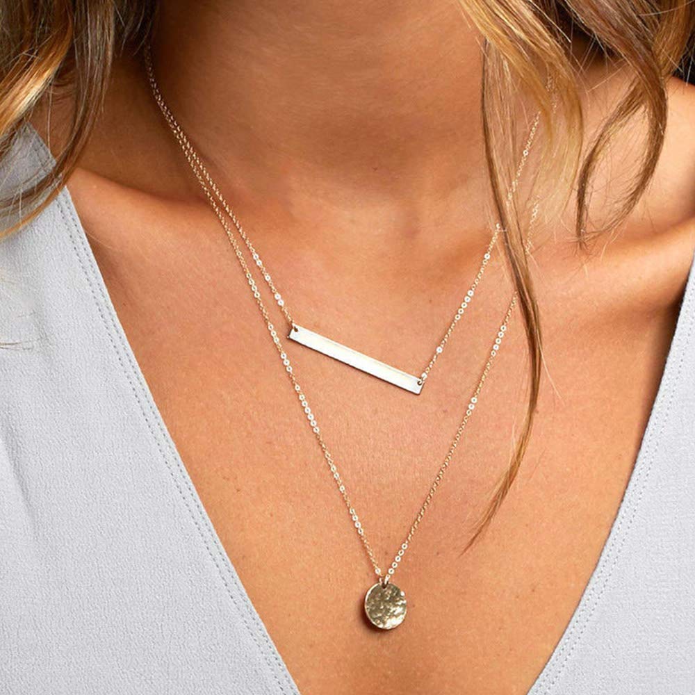 Simulated Pearls Layered Necklace for Women, Layered Necklace for Women