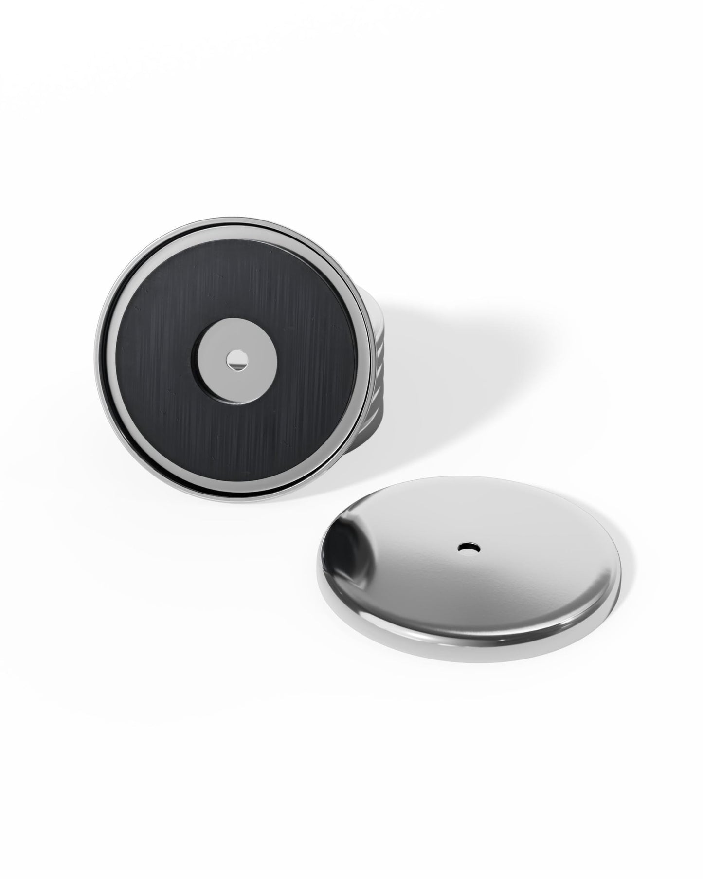 Master Magnetics Ceramic Round Base Magnet Pack - Heavy-Duty Strong Magnets - 35 lb Pull Each - for Indoor and Outdoor Use - Chrome-Plated - 2.04" Diameter - 0.197" Hole - 0.302" Thick - 6-Pack