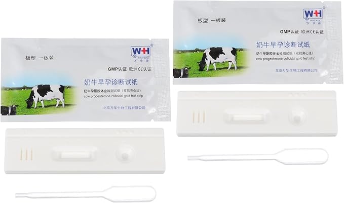 2Pcs Cow Pregnancy Test Paper High Precision Cattle Early Detection Strips Fast Results Vacuum-Packed for Safety and Health for Dairy Livestock