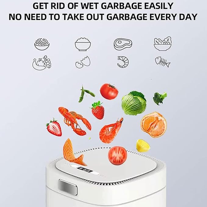Electric Composter for Kitchen,2.5L Smart Multi-Function Food Waste Processor,Auto Home Compost Machine Odorless, Food Cycler Waste Composter Turn Waste to Pre-Compost