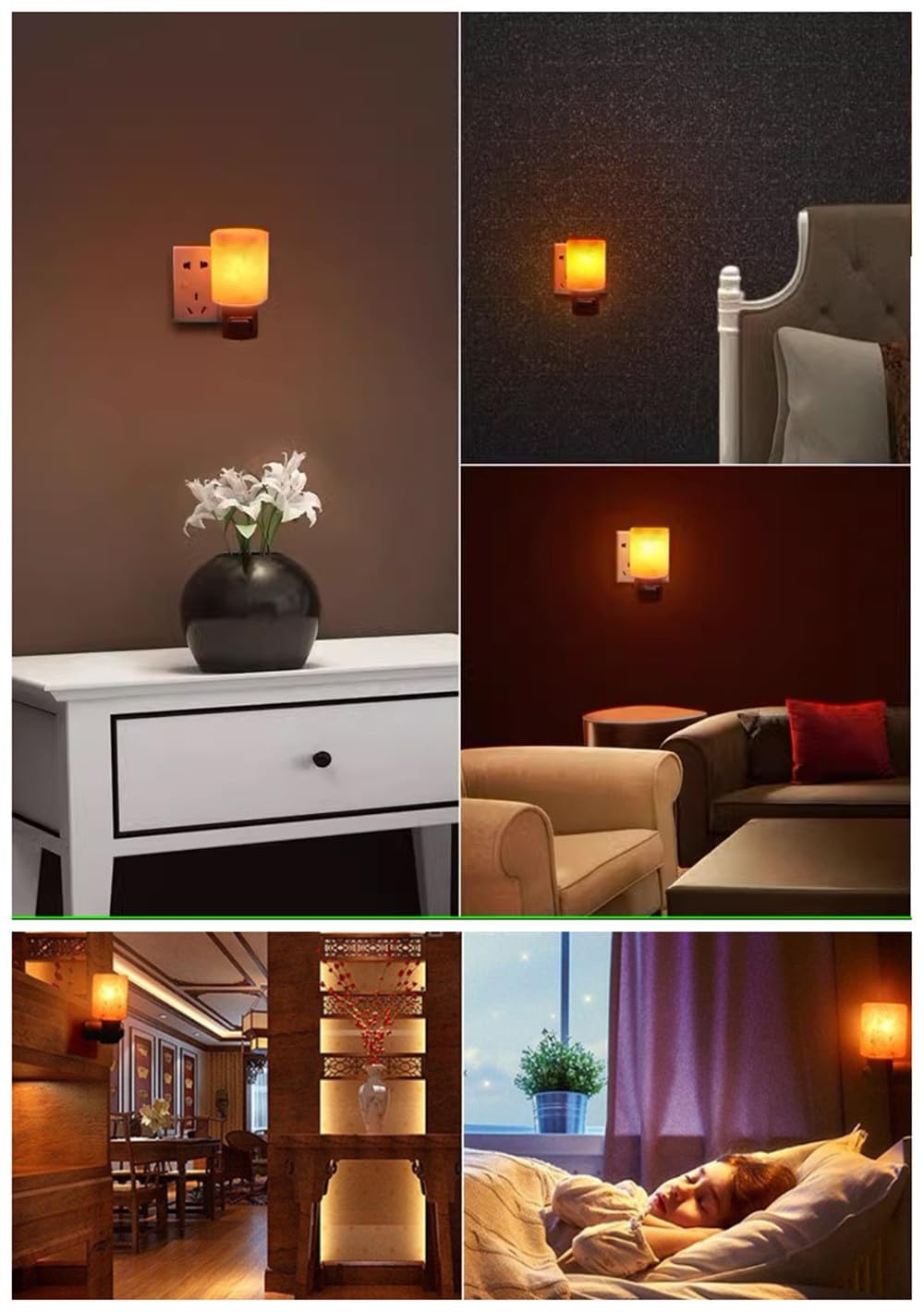 Fantasee Himalayan Salt Lamp Night Light with Extra Bulbs, Natural Hand Carved Salt Crystal Wall Light Release Negative Ions Perfet for Bedroom, Living Room, Office, Home Decor, Yoga (1 Pack, Heart)