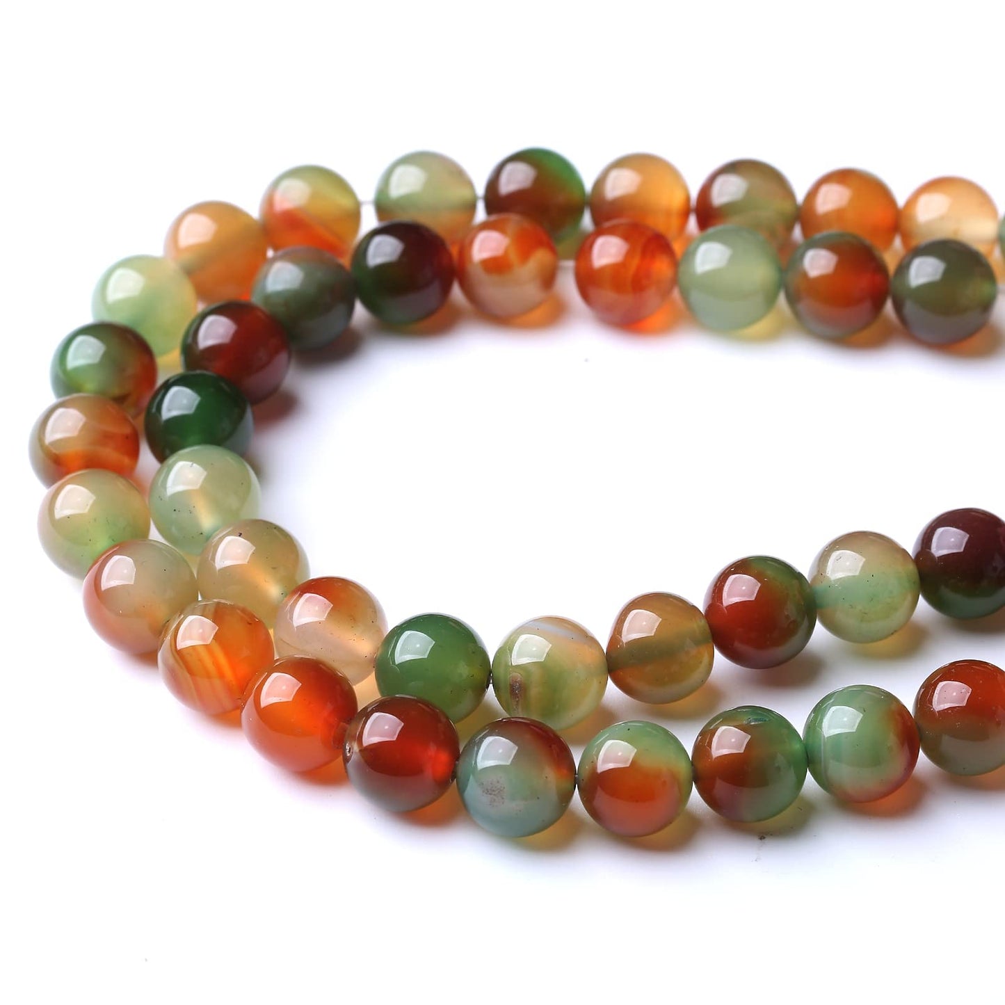 60PCS 6MM Natural Peacock Agate Stone Beads Energy Healing Beads for DIY Jewelry Bracelet Necklace Making for Jewelry Making15Inch