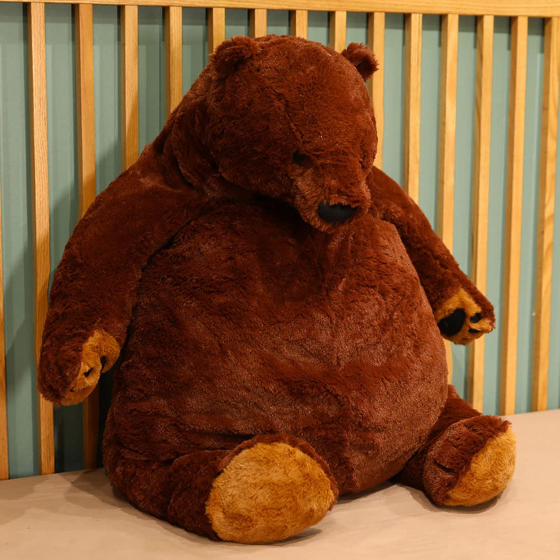SNOWOLF Djungelskog Bear 31.5 inch Giant Simulation Bear Toy Stuffed Animal Plush Doll Huge Cuddly Brown Teddy Bear for Home Decoration Valentine's Birthday Gift, 80 cm