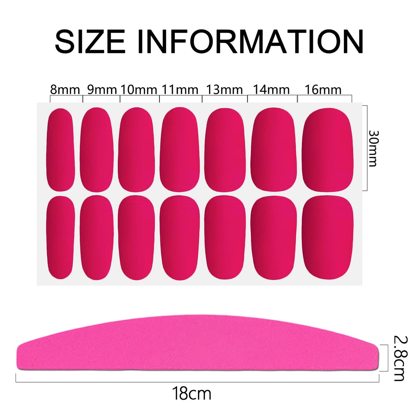SILPECWEE Matte Nail Wraps for Women Solid Color Red Nail Polish Strips Self Adhesive Nail Sticker Polish Gel Nails Strips Fingernails Art Accessories with 1pc File (20 Sheets)