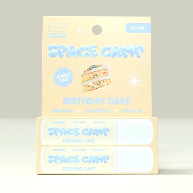 Wellness Jumbo Lip Balm - Birthday Cake Organic Flavored Balm (2 Pack)