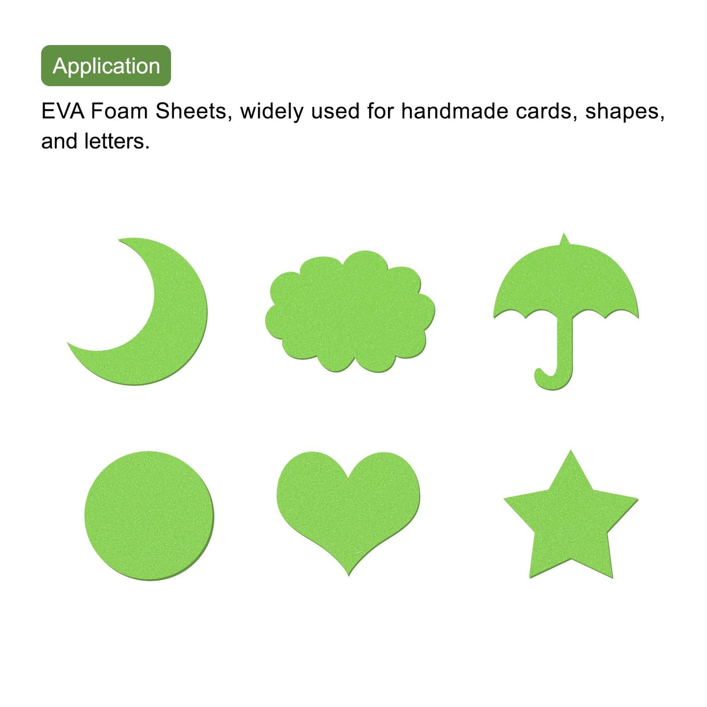uxcell EVA Foam Sheets Green 12 Inch x 9 Inch 2mm Thickness for Crafts DIY Pack of 30