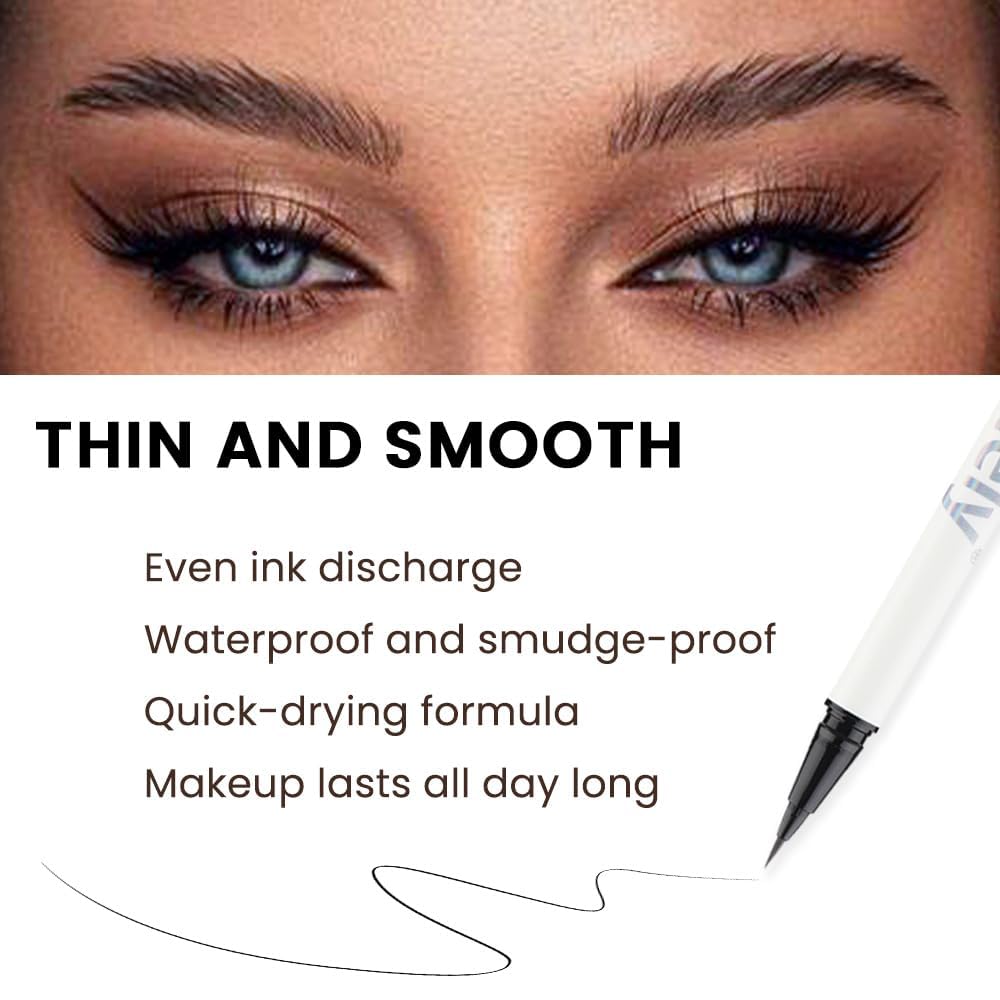 evpct Eyebrow Stencils Kit for Women Shaping, Eyebrow Shaper Makeup Kit, Eye Brow Stencil Shaper Tinting kits for Women, with Eyeliner, Eyebrows Pencil, Pomade, Brush and 10 Stencils, Kit04 DARK BROWN