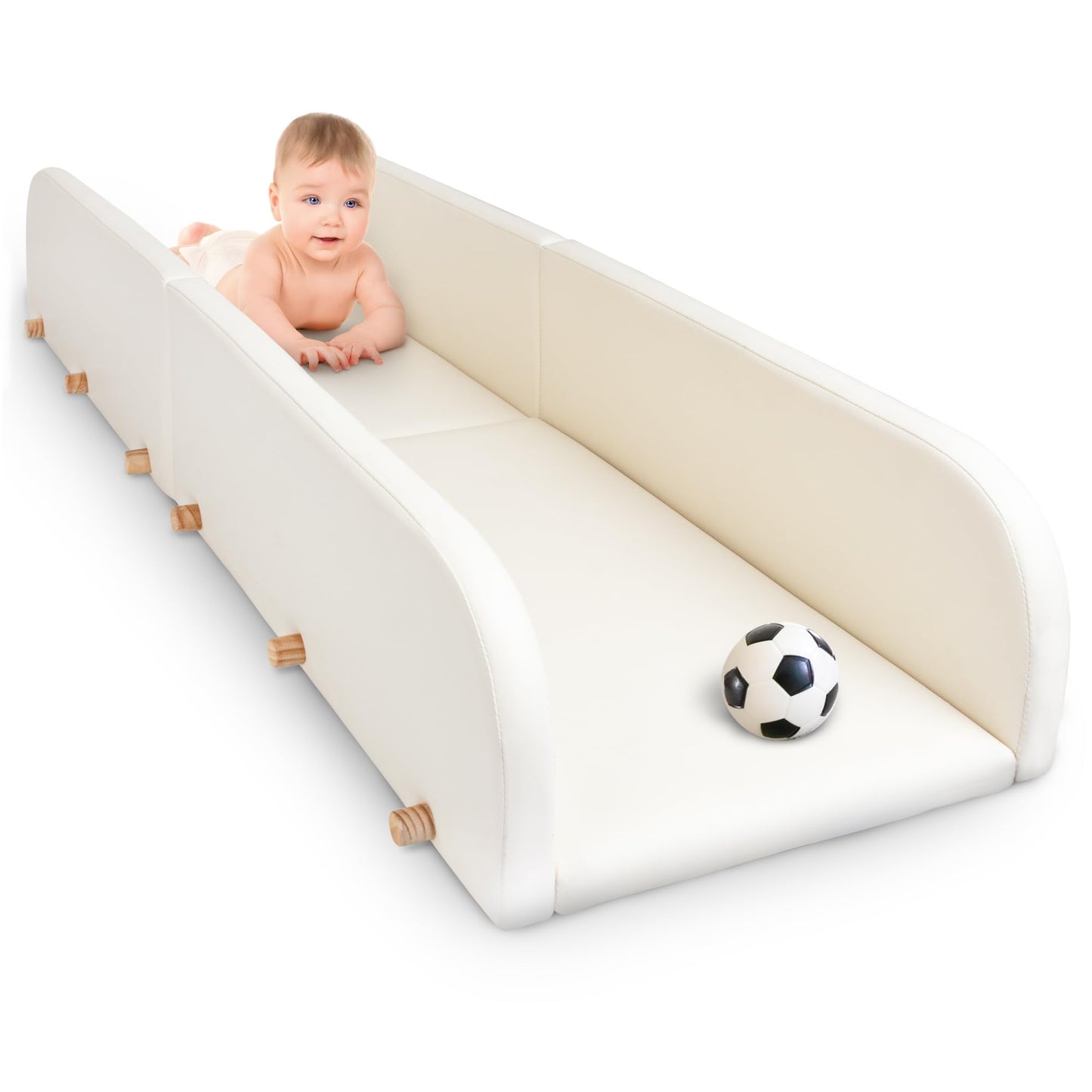 Crawlaroo Doman Method Infant Crawling Track, Tummy Time Toy, Baby Play Mat, Helps Crawl Faster, Boost Development in Infants and Babies, 4 ft Long, Foldable