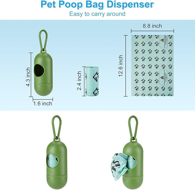 Cat Litter Scooper with Holder, Cat Litter Shovel with Waste Can,Refill Bag