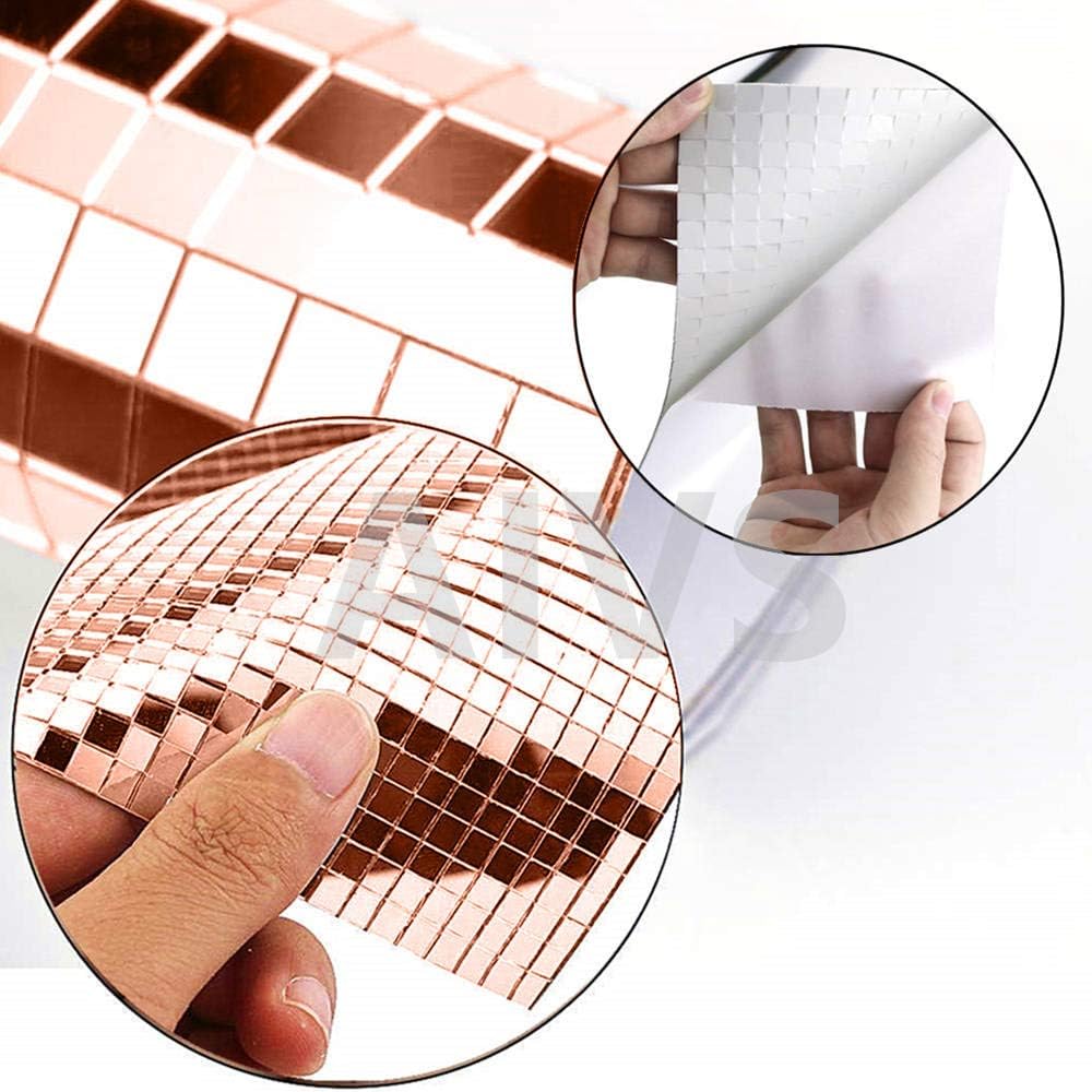 Self Adhesive Disco Tiles-4720PCS 5x5 mm Glass Mosaic Mirror Tiles for Crafts - Disco Ball Decor,DIY Cowboy Hat,Mirror Frame Border and Art Collage,Unique DIY Gift