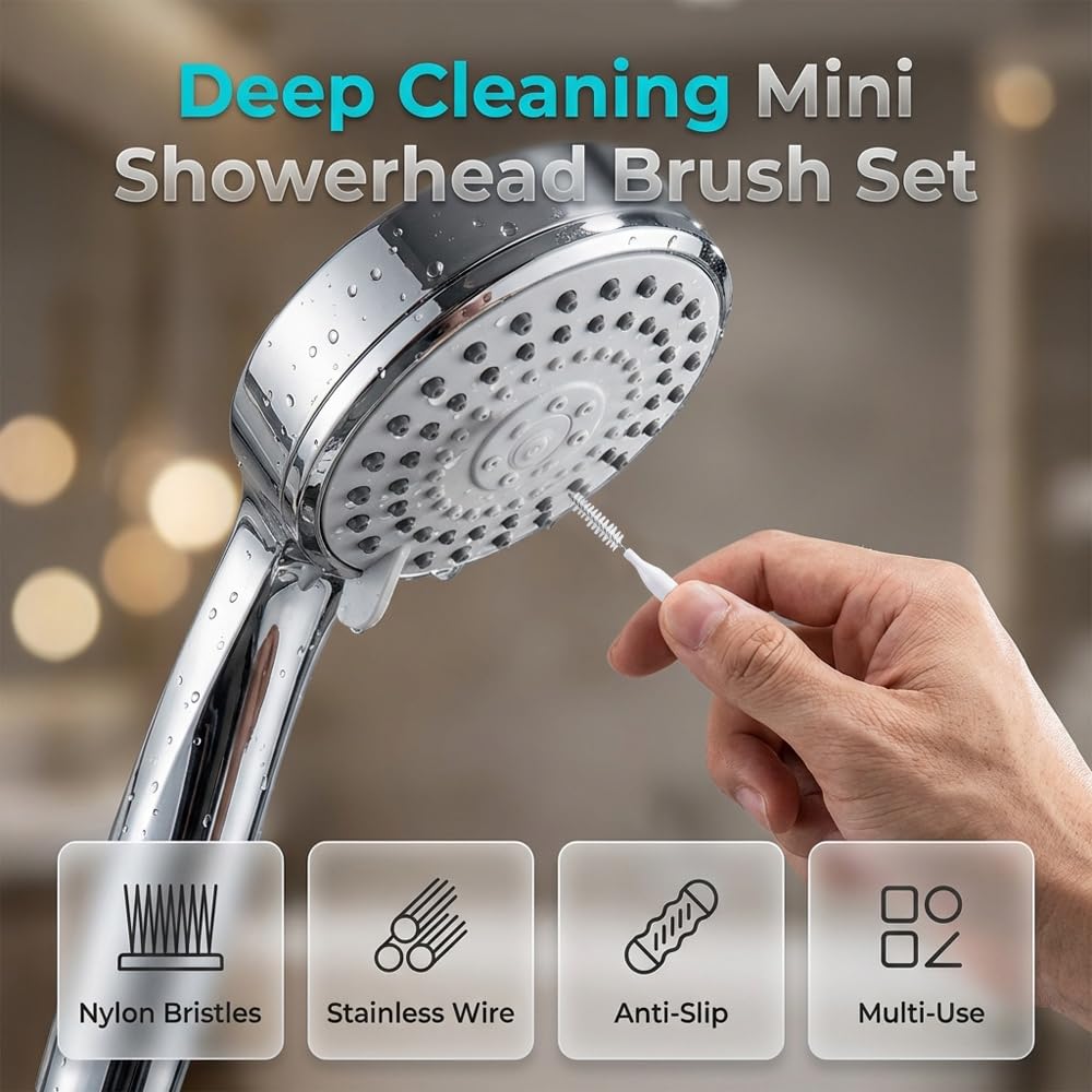 Shower Head Cleaning Brush Small Hole, 2026 New Showerhead Cleaning Brushes Picks for Household Bathroom, Multifunction Crevice Tiny Brush, Shower Head Cleaner Tool (30 Pcs)