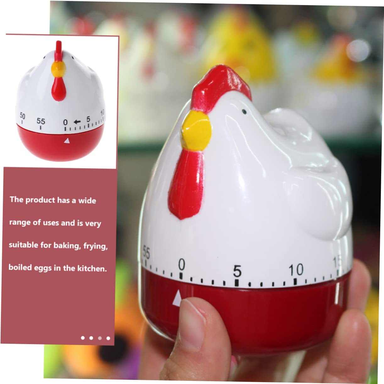 jojofuny Mechanical Kitchen Timer for Cooking and Baking Precision Countdown Timer Tool with Clear Numbers Compact 3.34 X 3.14 X 2.55 Inch No Battery Needed for Home Kitchen Use
