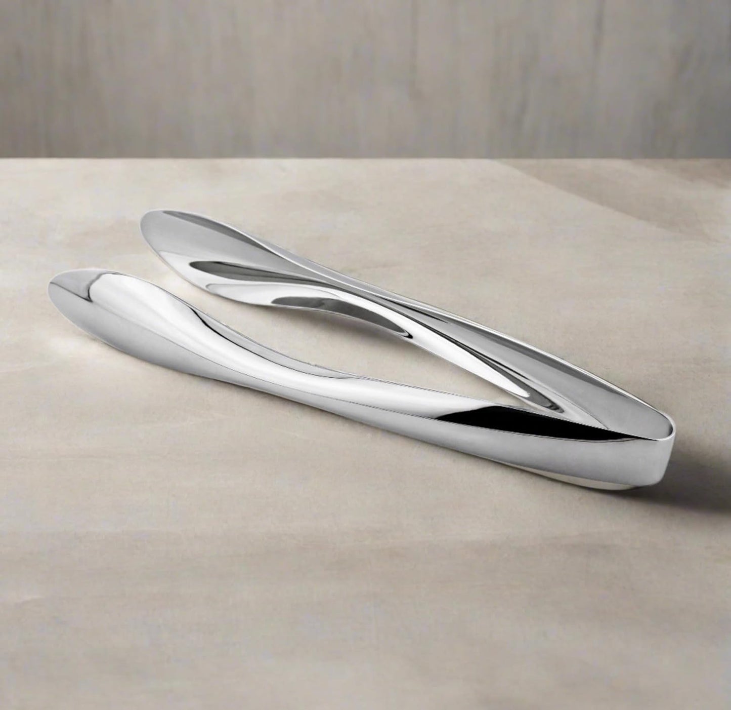 Cuisinox Polished Stainless Steel Serving Tongs, 9.5"