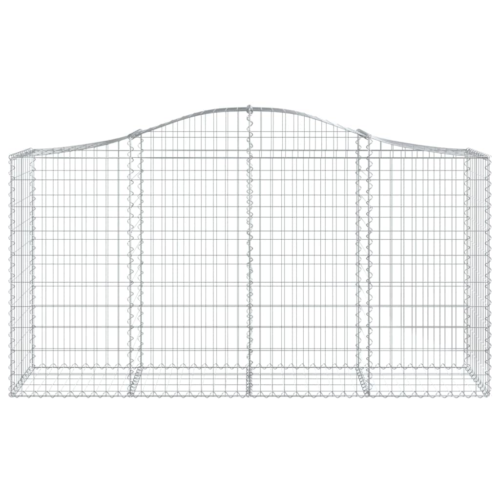 Mazoravella Gabion Basket Silver Galvanized Iron Rectangular 78.7 x 19.7 x 47.2 in Outdoor Garden Planting Container for Patio Retaining Walls and Decorative Landscaping