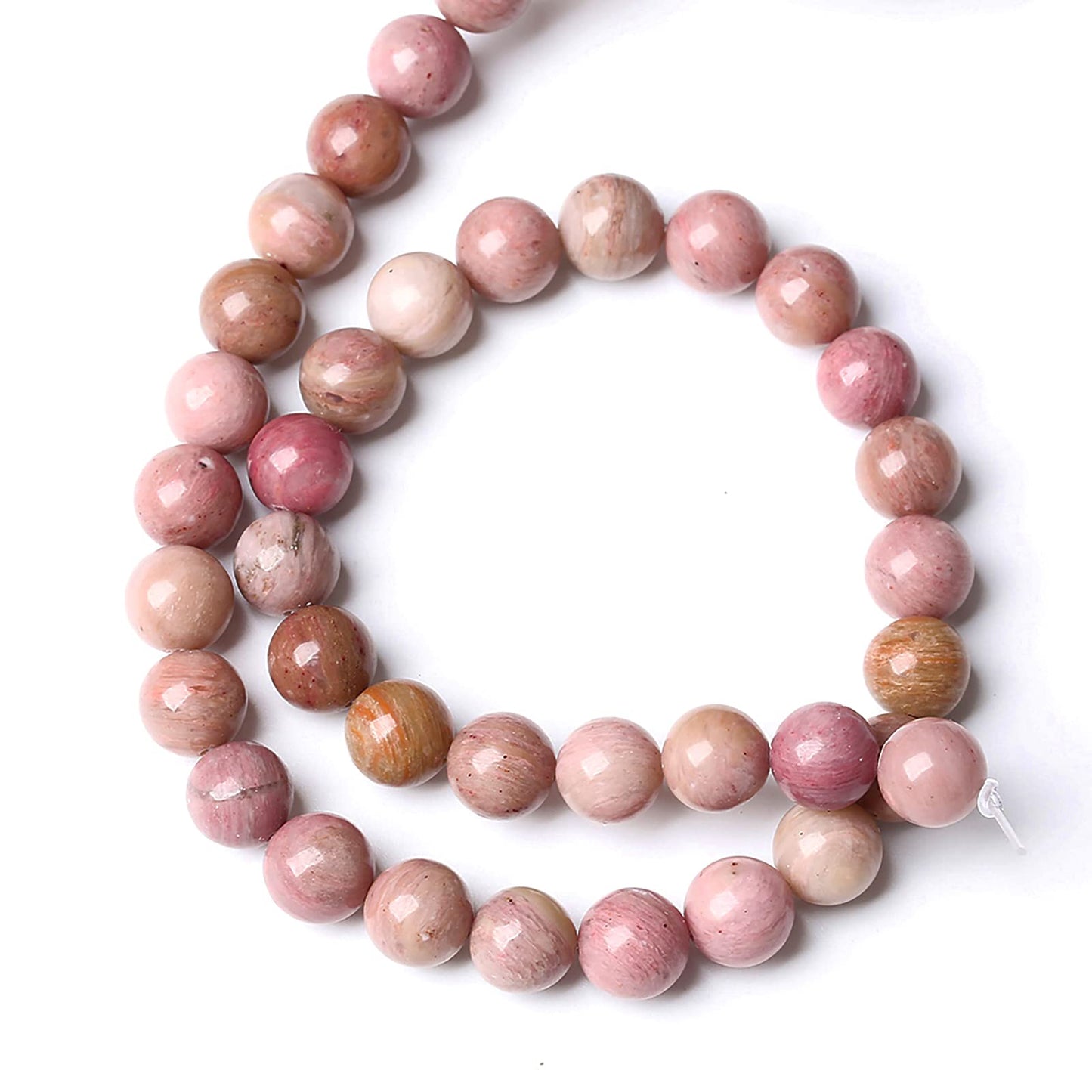 60PCS 6mm AAA Natural Pink Rhodochrosite Beads Stone Round Loose Beads for Jewelry Making DIY Bracelet Necklace 15 Inch,Energy Stone Healing Power (6mm, Rhodochrosite)