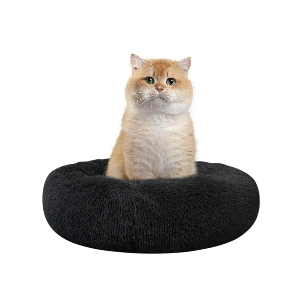 Dog Bed for Small Medium Large Dogs Cats, 20 inch Calming Washable-Round Cozy Soft Pet Bed for Puppy and Kitten with Slip-Resistant Bottom