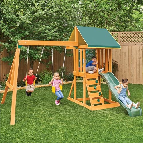 KidKraft Appleton Wooden Swing Set, (Amazon Exclusive)