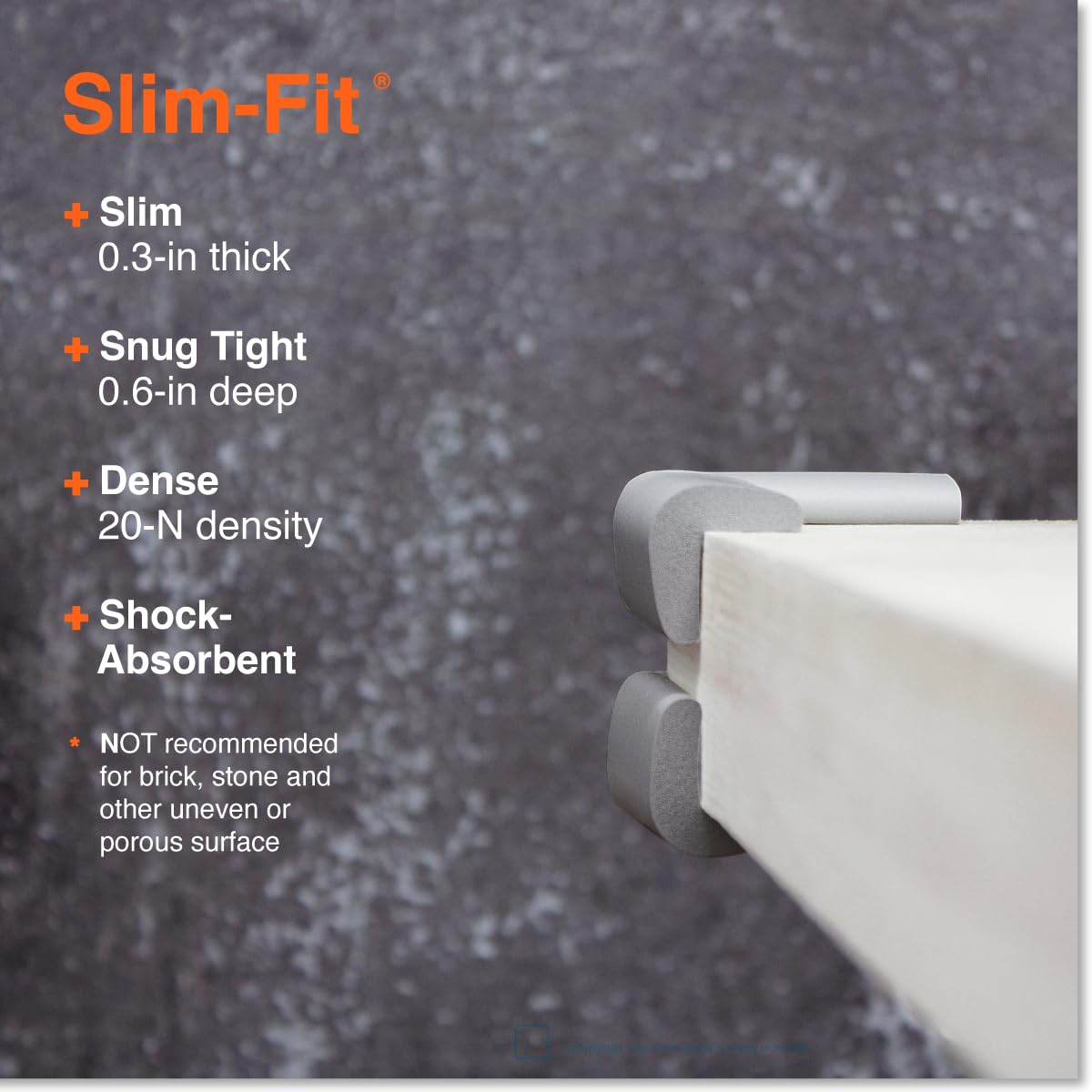 Slimfit Corner Protector for Baby Proofing (8 Count)