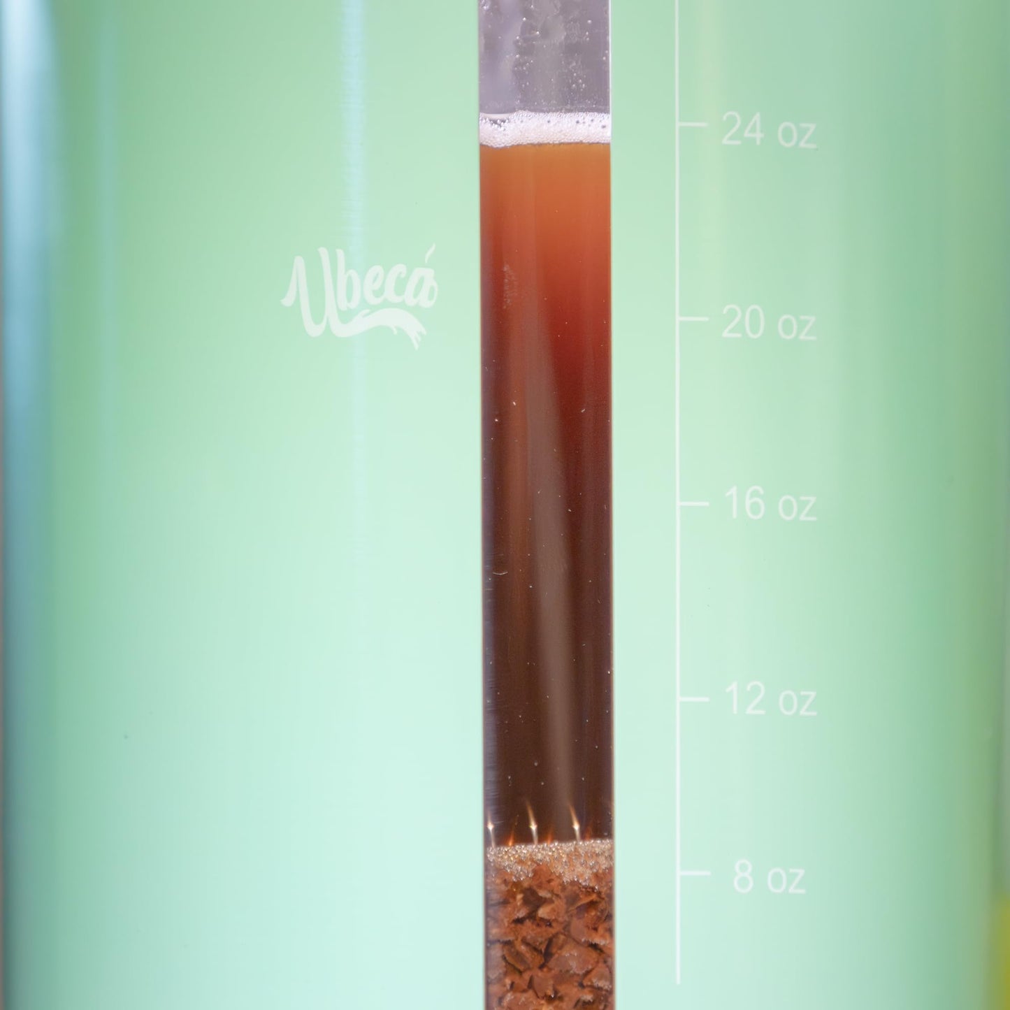 Ubeca French Press 34 oz Coffee Maker | Mint Green | Thick Borosilicate Glass | Bamboo Handle 2-Layer | Stainless Filter and cover | Easy Clean Eco-Friendly Gift ready Set